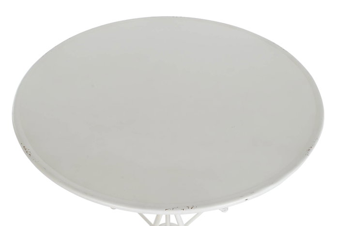 DKD Home Decor Mesita Auxiliar Metal Blanca 81x81x81,5 DKD Home Decor Mesita Auxiliar Metal Blanca 81x81x81,5
