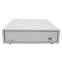 Approx appCASH33WH Cajón de Efectivo Electrónico, Blanco, CC 12V, 335x360x100 mm, con Bloqueo de Teclado