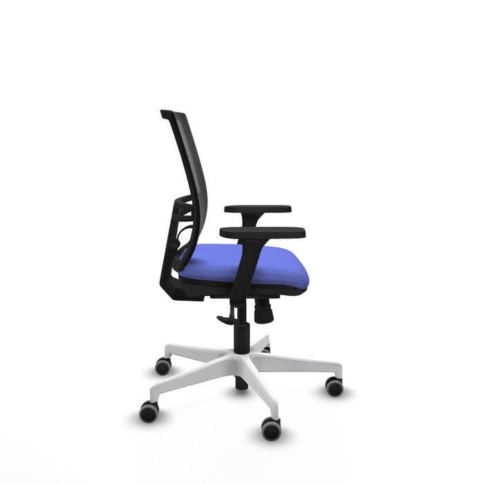PIQUERAS Y CRESPO Silla de oficina Yunquera con mecanismo Sincro, Azul claro y Negro
