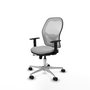 PIQUERAS Y CRESPO Silla de oficina Jorquera con mecanismo Sincro/Traslack Gris y Blanca