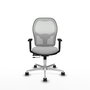 PIQUERAS Y CRESPO Silla de oficina Jorquera con mecanismo Sincro/Traslack Gris y Blanca