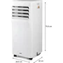 Domo Aire Acondicionado Portátil DO10162 7000 BTU 4 en 1 Frío Ventilación Deshumidificación Purificación Blanco