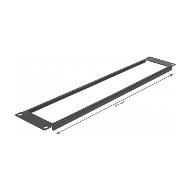 DeLOCK Panel de gabinete de red de 19″ con abertura 2 HE negro