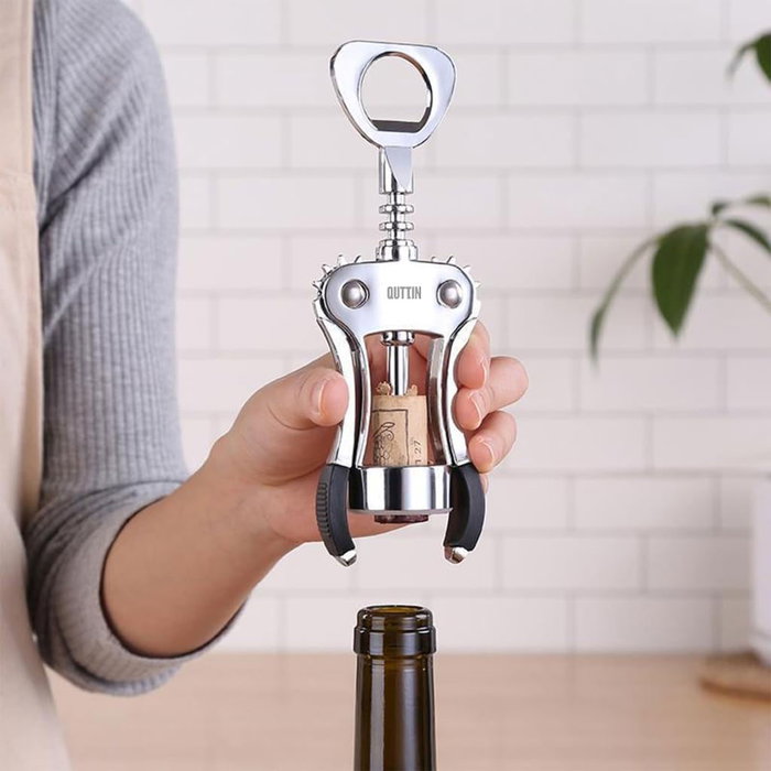 Quttin Sacacorchos Zinc Alloy para Botellas de Vino, 19 x 5.6 x 3.8 cm (24 Unidades)