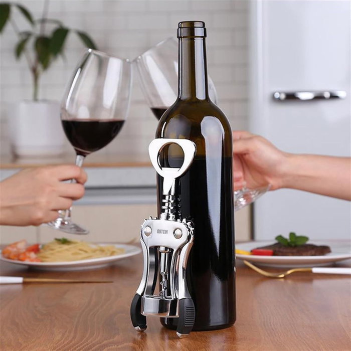Quttin Sacacorchos Zinc Alloy para Botellas de Vino, 19 x 5.6 x 3.8 cm (24 Unidades)