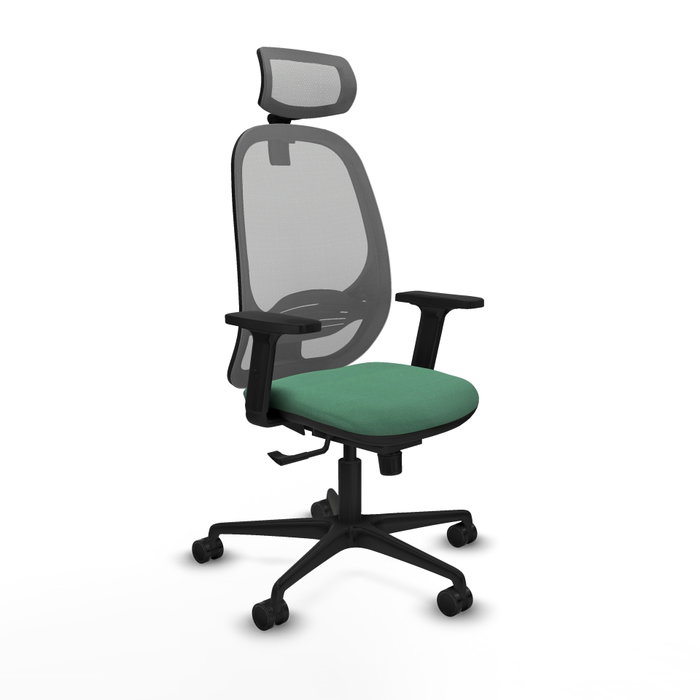 PIQUERAS Y CRESPO Silla de oficina Cilanco con mecanismo Sincro, Verde esmeralda y Gris PIQUERAS Y CRESPO Silla de oficina Cilanco con mecanismo Sincro, Verde esmeralda y Gris