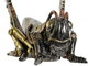 DKD Home Decor Figura de Resina Saltamontes Gris y Multicolor 24x13x13 cm
