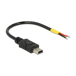 DeLOCK 85251 Cable USB 2.0 Mini-B a 2 extremos abiertos de 10 cm
