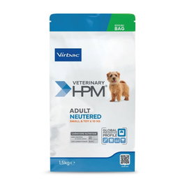 Virbac HPM Canine Adult Neutered Small & Toy pienso para perros esterilizados razas pequeñas y toy, 1.5 kg