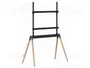 GEMBIRD Soporte para TV TVS-86F-01-BK de 55 a 86 pulgadas, Negro y Madera