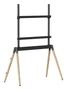 GEMBIRD Soporte para TV TVS-86F-01-BK de 55 a 86 pulgadas, Negro y Madera