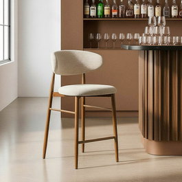 Ixia Taburete 65cm Beige Tejido-Metal