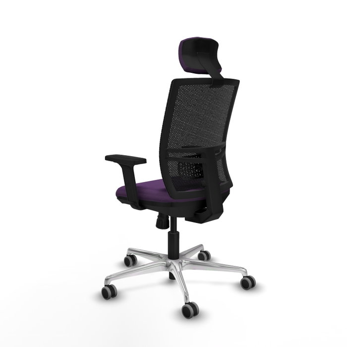 PIQUERAS Y CRESPO Silla de oficina Yunquera con mecanismo Sincro, Morada y Negra PIQUERAS Y CRESPO Silla de oficina Yunquera con mecanismo Sincro, Morada y Negra