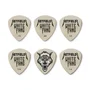 Dunlop Hetfield's White Fang Custom Flow Pack de 6 Púas para Guitarra - 0.73mm, 0.88mm, 1.0mm, 1.14mm, 1.4mm - Variado