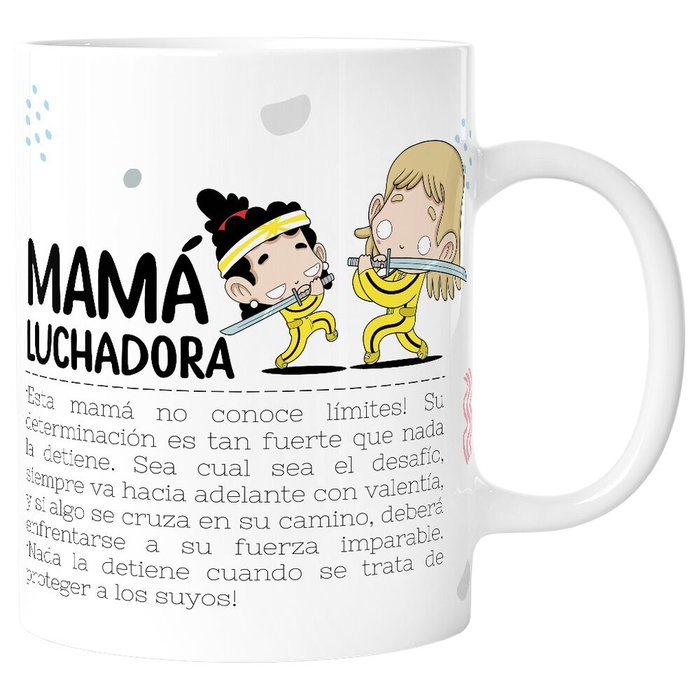 LOVELY STORY Taza Mamá Luchadora de Cerámica 330ml