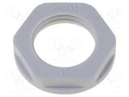 HELU Tuerca M20 con brida de poliamida gris