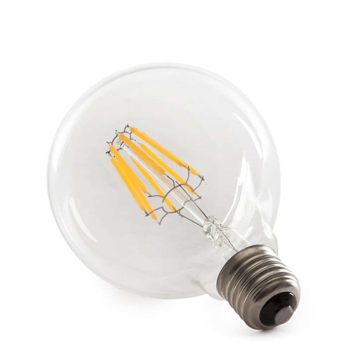 Bombilla LED Filamento G95 E27 8W 576Lm 2000K Blanco Cálido