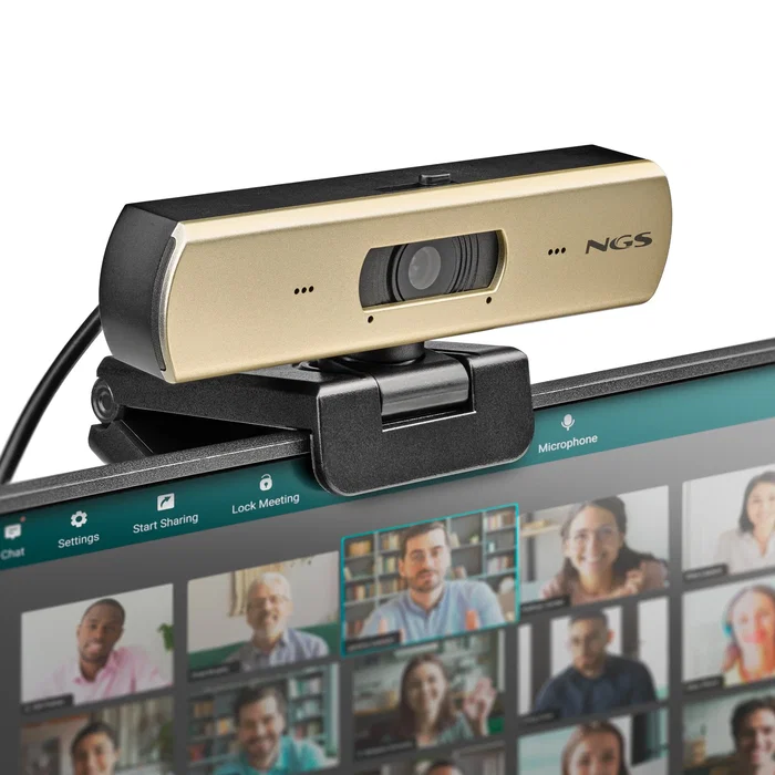 NGS XpressCam 4000 Webcam 4K Ultra HD 12 MP Negro, Oro