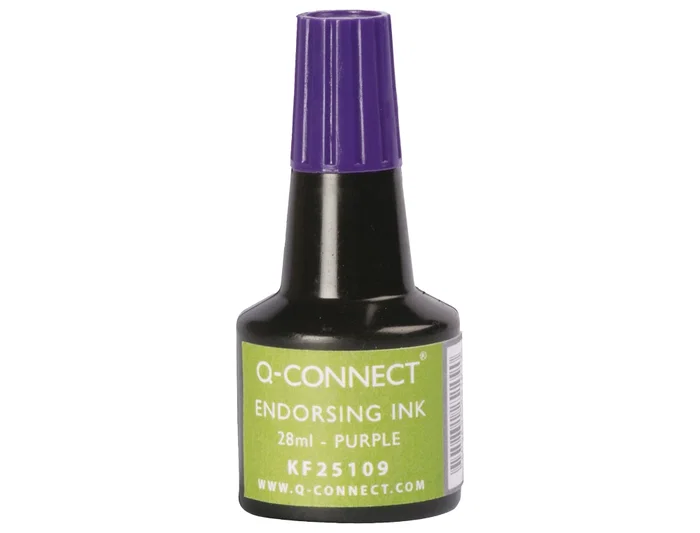 Q-connect Tinta para Tampon Violeta Bote 28 ml Q-connect Tinta para Tampon Violeta Bote 28 ml