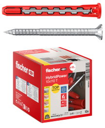 FISCHER Hybridpower Taco con Tornillo y Avellanado 10 x 110 mm