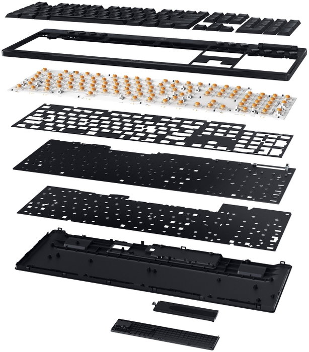 Razer BlackWidow V4 HyperSpeed Teclado Inalámbrico Low-Profile Yellow Switch US Layout
