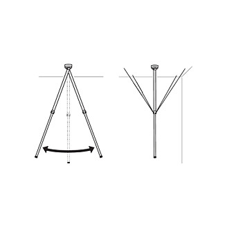 Axis T91B50 Soporte de Techo Telescópico para Cámaras Domo