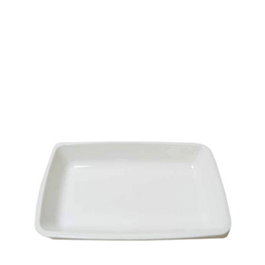 AMC Fuente o bandeja rectangular de policarbonato, blanca, para servir y presentar, 21 cm, Politray (Set de 30)
