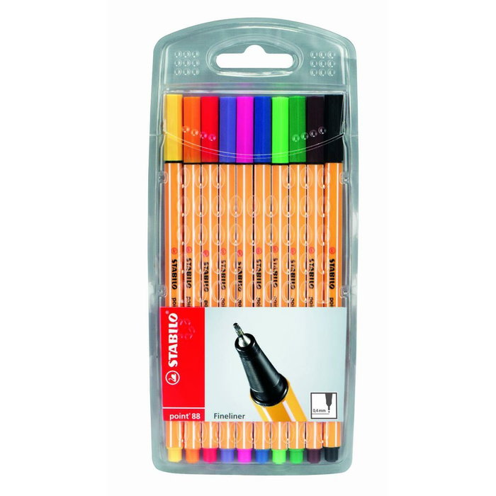 Stabilo Point 88 Estuche de 10 Rotuladores Colores Surtidos Stabilo Point 88 Estuche de 10 Rotuladores Colores Surtidos
