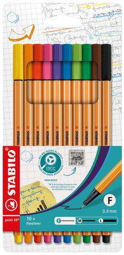 Stabilo Point 88 Estuche de 10 Rotuladores Colores Surtidos Stabilo Point 88 Estuche de 10 Rotuladores Colores Surtidos