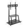 Aisens Soporte de Suelo ECO FT100E-231 con Ruedas y Bandeja DVD, Negro