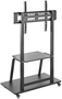 Aisens Soporte de Suelo ECO FT100E-231 con Ruedas y Bandeja DVD, Negro