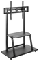 Aisens Soporte de Suelo ECO FT100E-231 con Ruedas y Bandeja DVD, Negro