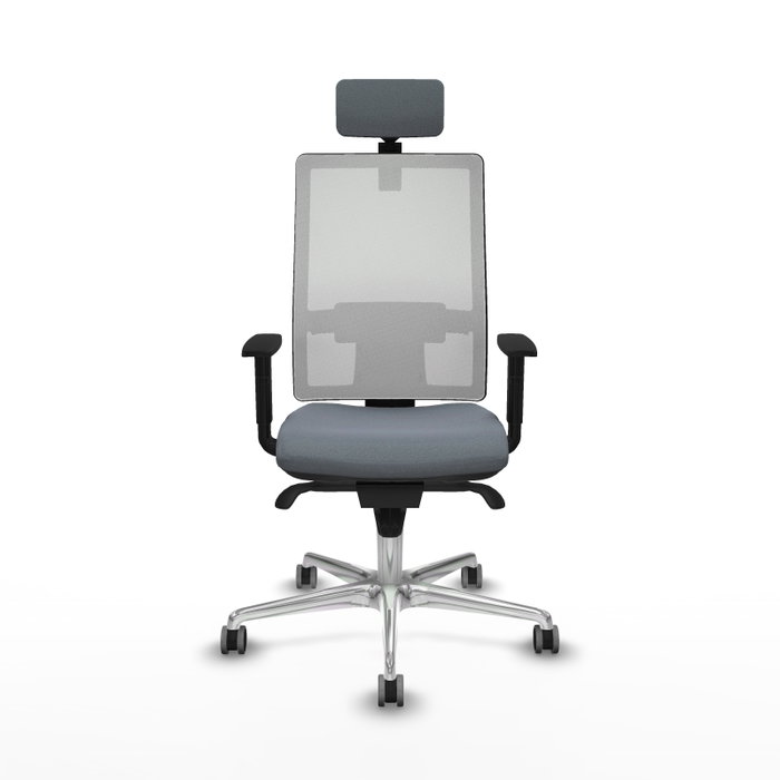 PIQUERAS Y CRESPO Silla de oficina Horna con mecanismo Sincro, Gris y Blanco PIQUERAS Y CRESPO Silla de oficina Horna con mecanismo Sincro, Gris y Blanco