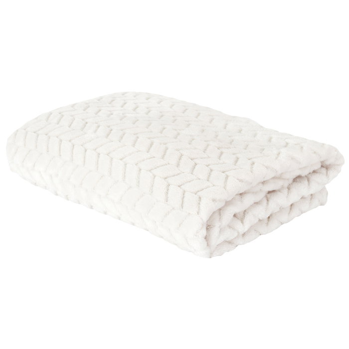 Home Deco Factory Manta Crema Chevron 120x150 cm