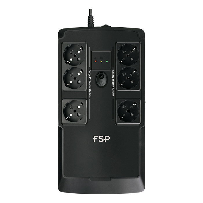 FSP NanoFit 800 - SAI/UPS 800VA 480W Offline, 6 Tomas Schuko, Pantalla LCD, Protección RJ45 y USB, Negro FSP NanoFit 800 - SAI/UPS 800VA 480W Offline, 6 Tomas Schuko, Pantalla LCD, Protección RJ45 y USB, Negro