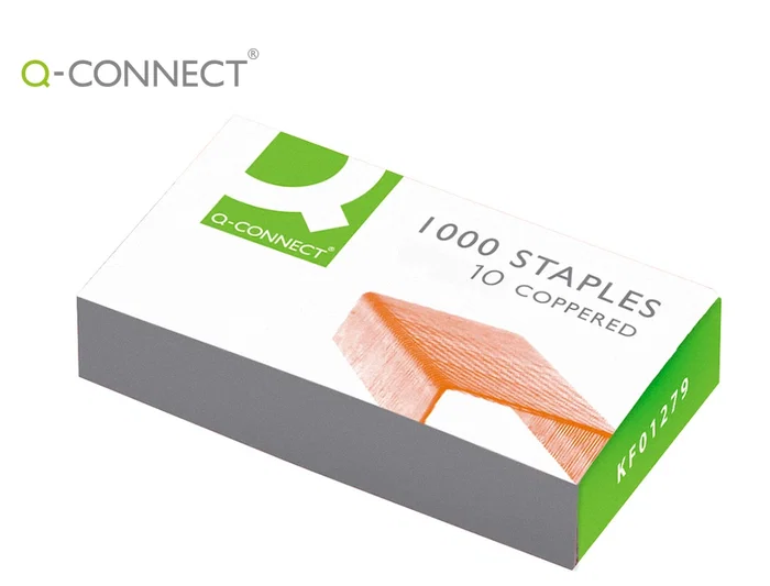Q-connect Grapas nº10 Galvanizadas Caja de 1000 Unidades