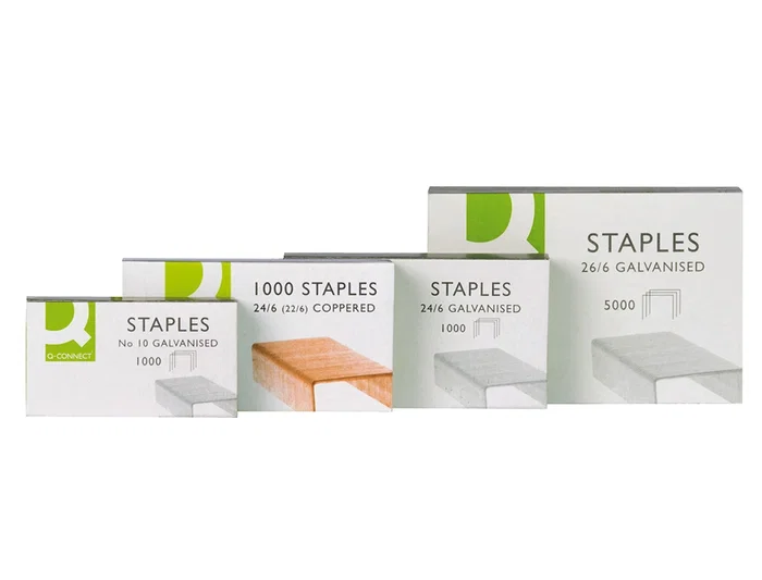 Q-connect Grapas nº10 Galvanizadas Caja de 1000 Unidades