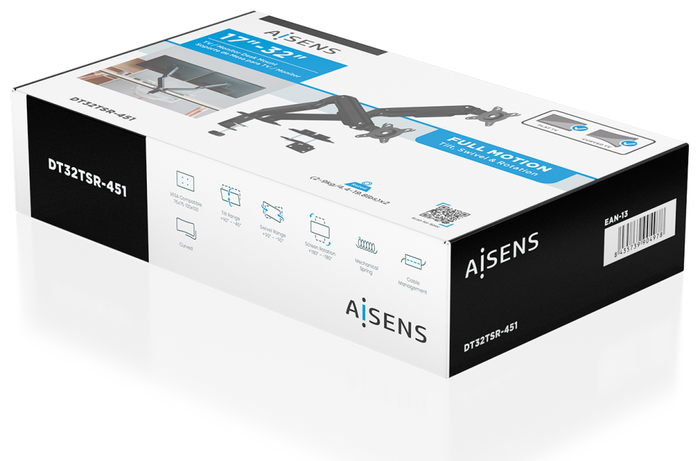 Aisens Soporte de Mesa para 2 Monitores DT32TSR-451 de 17-32 pulgadas