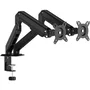 Aisens Soporte de Mesa con Contrapeso para 2 Monitores DT32TSR-451, Giratorio e Inclinable hasta 9kg VESA 100x100 Negro
