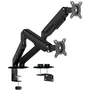 Aisens Soporte de Mesa con Contrapeso para 2 Monitores DT32TSR-451, Giratorio e Inclinable hasta 9kg VESA 100x100 Negro