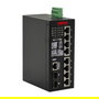 ROLINE Industrial Gigabit Switch, 10 Puertos, 8 PoE+ Smart Managed, 240W de Potencia, L2, Interruptor de Red Negra, 21.13.1131