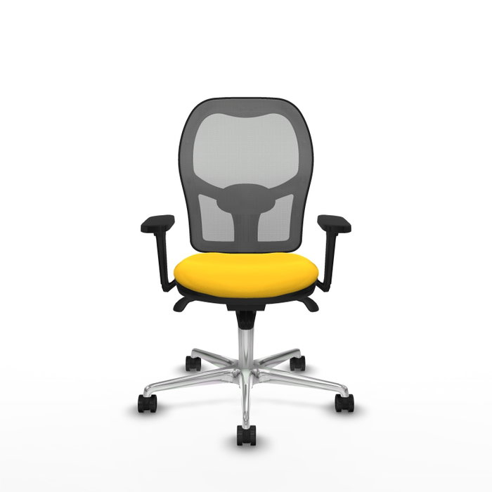 PIQUERAS Y CRESPO Silla de oficina Jorquera con mecanismo Sincro, Amarillo y Gris PIQUERAS Y CRESPO Silla de oficina Jorquera con mecanismo Sincro, Amarillo y Gris