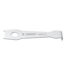Unior Llave para tuercas de plato hexagonal SW10, acero cromado, colgable