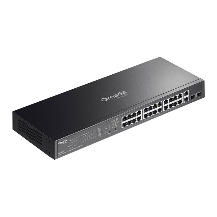 TP-Link ES228GP Switch Gestionado L2 Gigabit con 24 Puertos PoE+ y 2 SFP, 56 Gbit/s, Rack - Omada