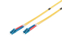 Digitus DK-2933-02 Cable de Fibra Óptica Duplex Monomodo OS2, LC a LC, 9/125 µm, 2 Metros, Amarillo
