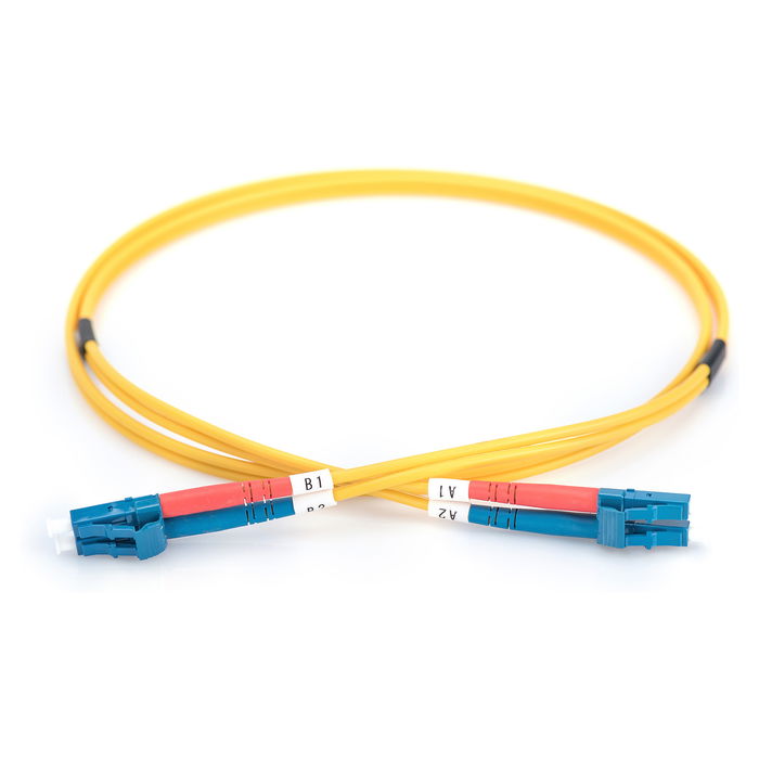 Digitus LWL Patchkabel LC -> LC 2.00m Singlemode Duplex OS2 Cable de Fibra Óptica Amarillo Monomodo 2m