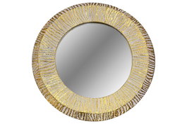 DKD Home Decor Espejo Decapé Dorado 78x78 cm en Metal y Cristal