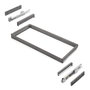 Emuca Bastidor con guías de cierre suave y extracción total para accesorios de armario Quartz, 862-888mm, Aluminio y Plástico, Titanio