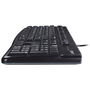 Logitech K120 - Teclado USB de Perfil Bajo, Distribución AZERTY en Francés, Negro, Teclado numérico, Resistente a Salpicaduras