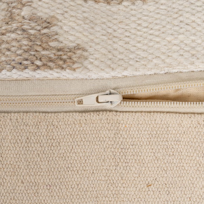 Puf Blanco Natural Lana-Algodón 80 X 80 X 40 cm